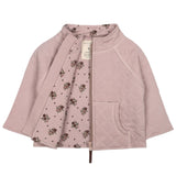 Organic Quilted Zipper Jacket - Rose