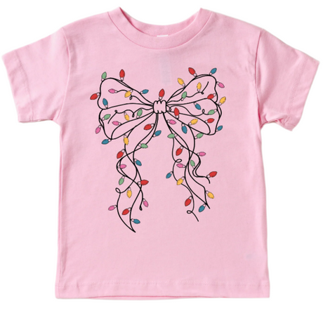 Coquette Bow Christmas Lights Tee