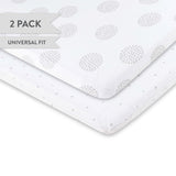 Bassinet Sheet Set - Grey Dottie