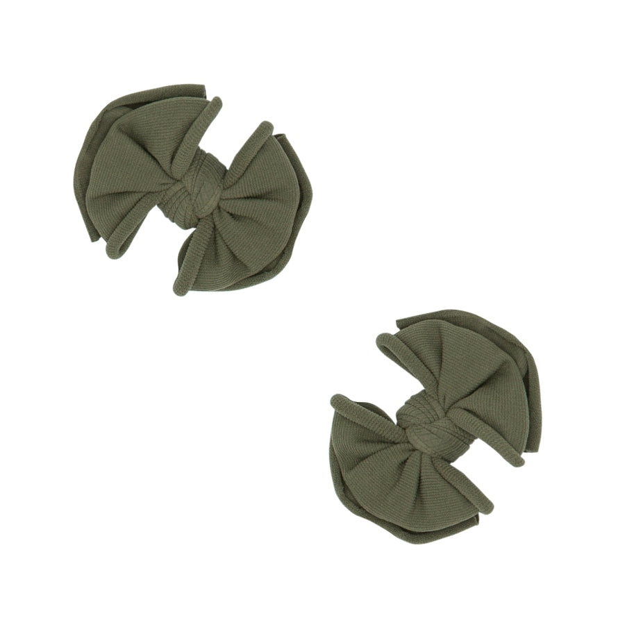 Baby Fab Clips: Army Green 2-pack - HoneyBug 