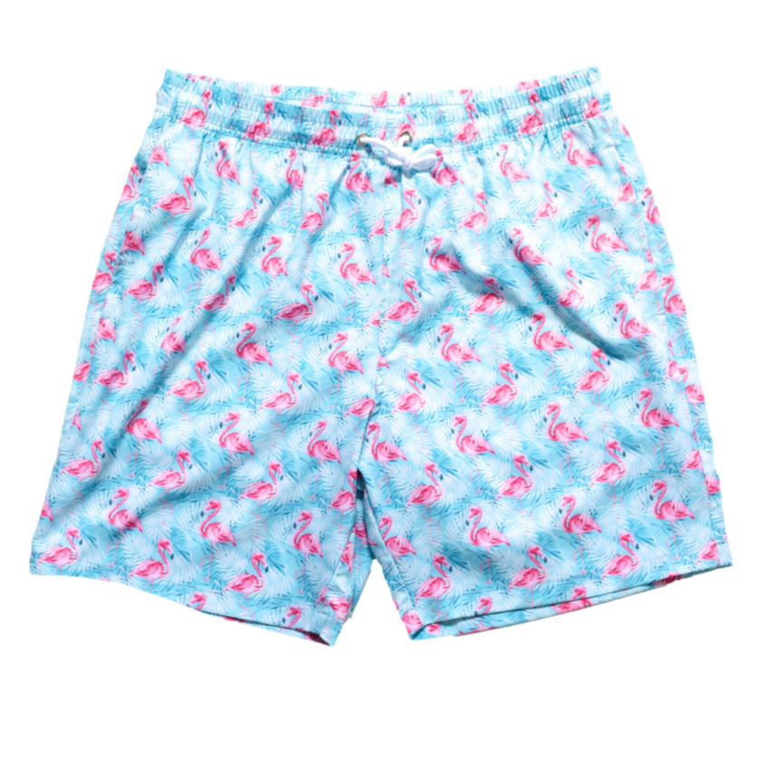 Playa Flamingo Men's Trunks - HoneyBug 