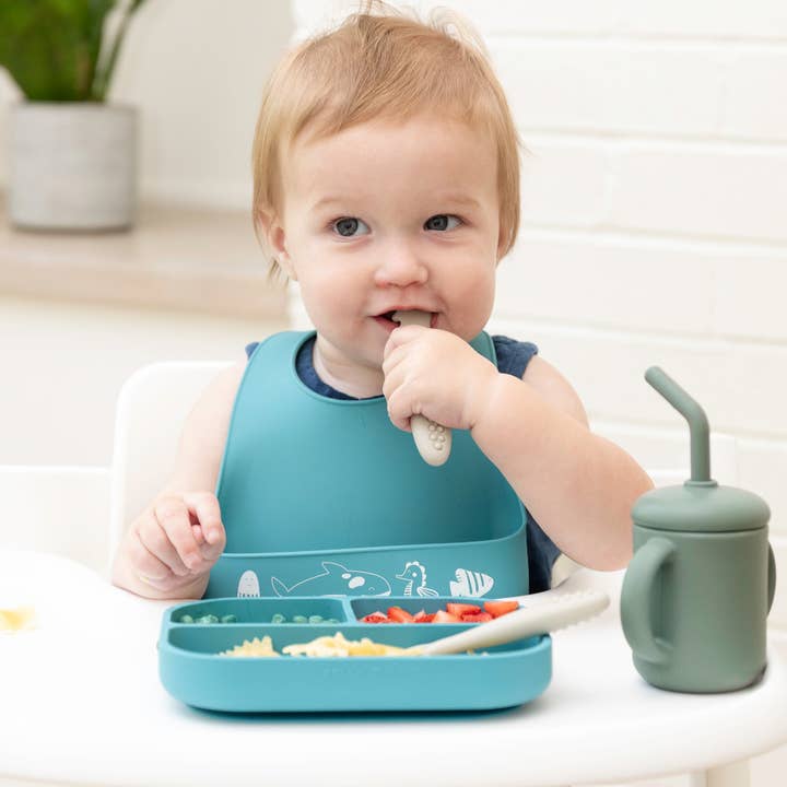 Ocean Friends Little Bites Bib - HoneyBug 