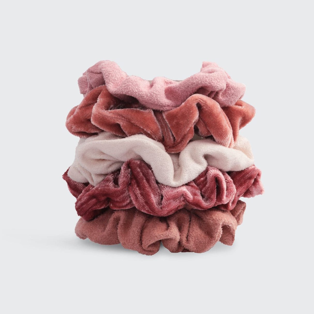 Velvet Scrunchies - Blush/Mauve - HoneyBug 