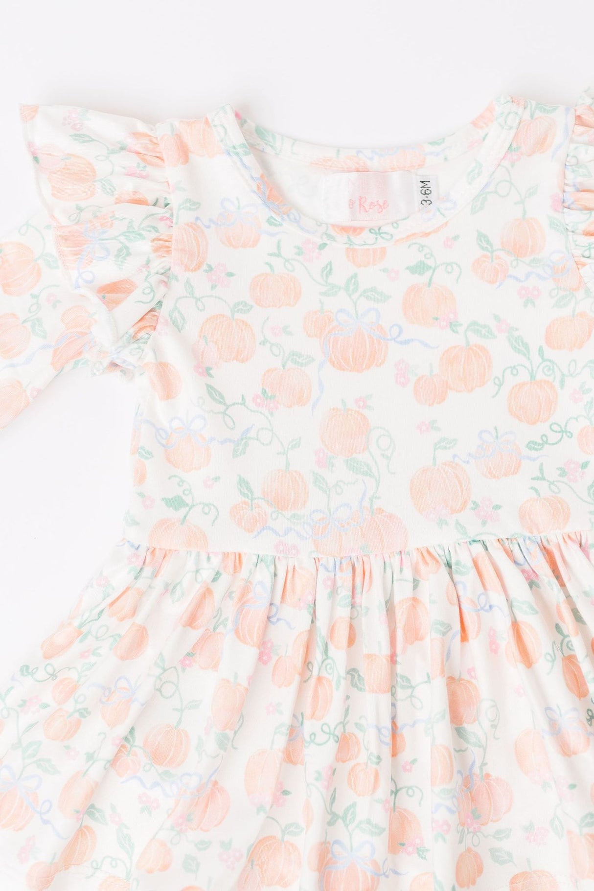 Pretty Pumpkins Twirl Flutter Bodysuit