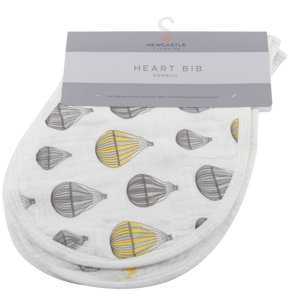 Traveler Bamboo Heart Bibs 2PK