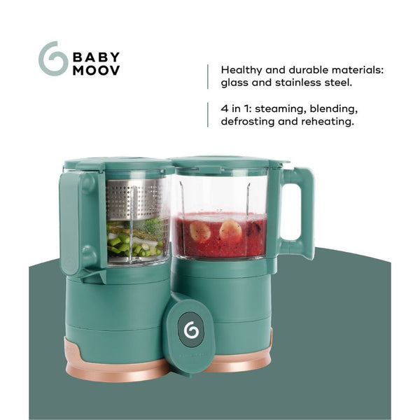 Duo Meal Glass - Baby Food Maker (Blender and Steamer) + Free Natural Food Containers - HoneyBug 