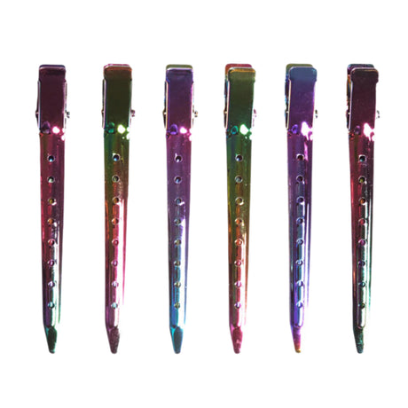 Styling Hair Clips 6pc (Iridescent) - HoneyBug 