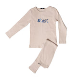 Braided Waffle Star Loungewear Set, Boy - HoneyBug 