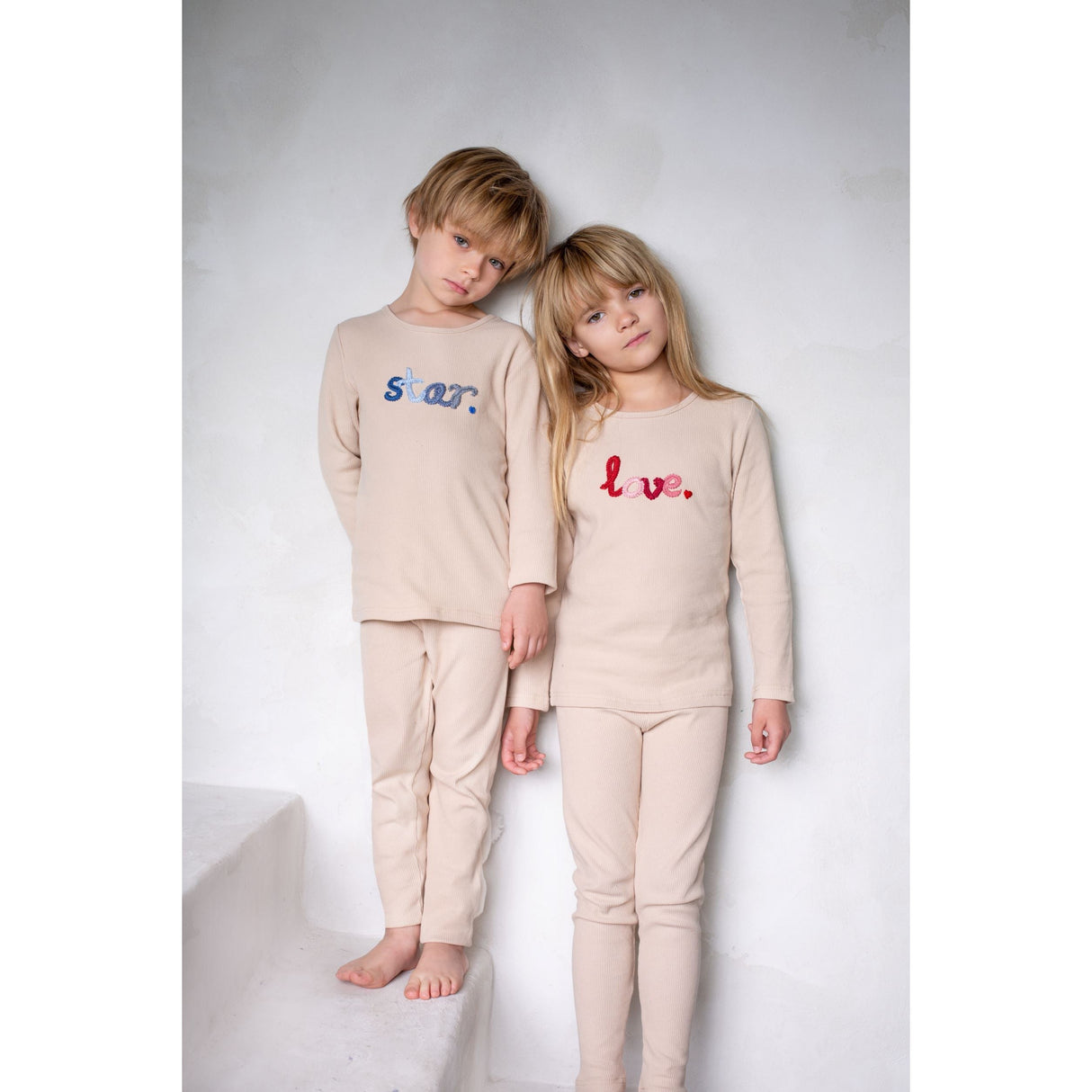 Braided Waffle Star Loungewear Set, Boy - HoneyBug 