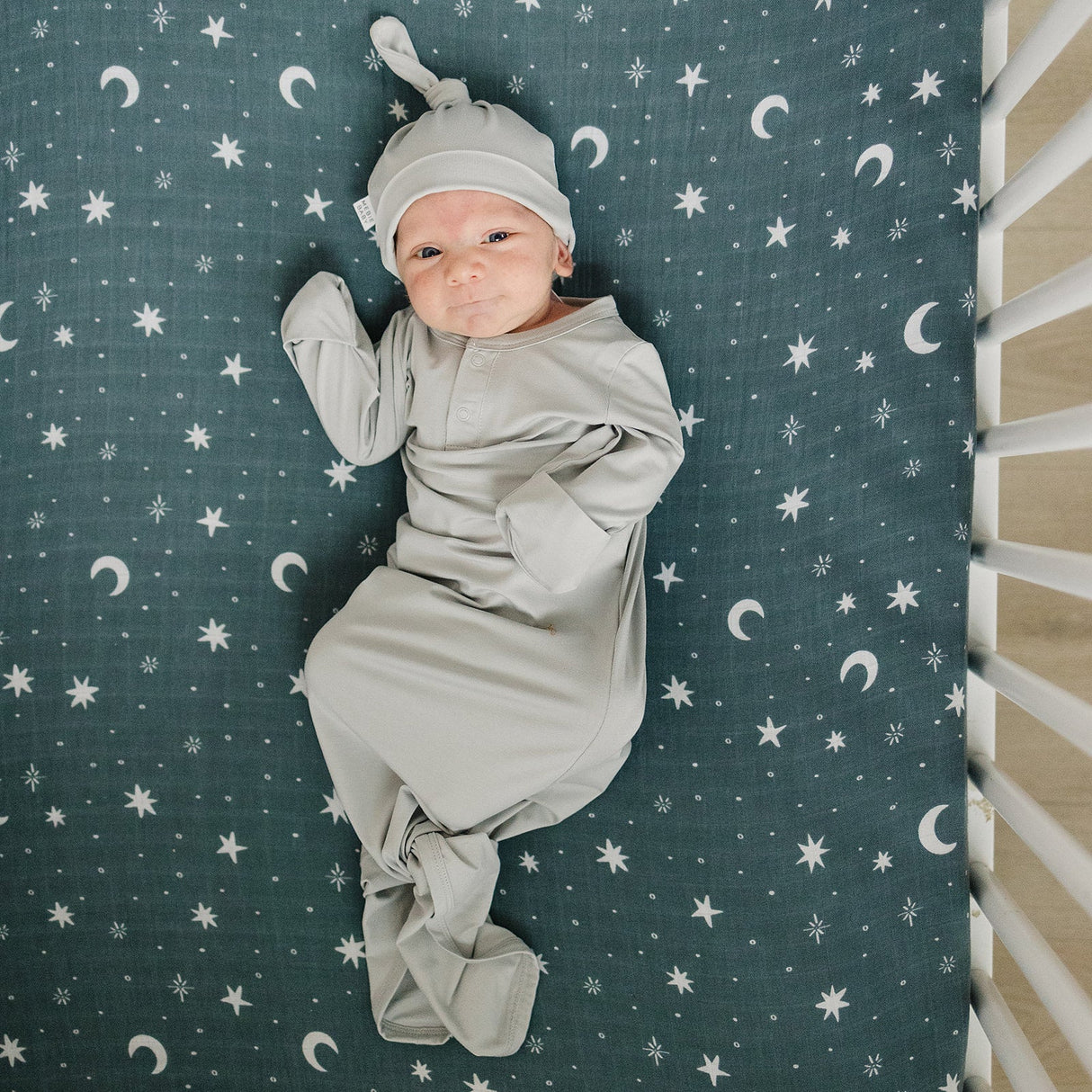 Night Sky Muslin Crib Sheet