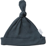 Charcoal Organic Ribbed Newborn Knot Hat