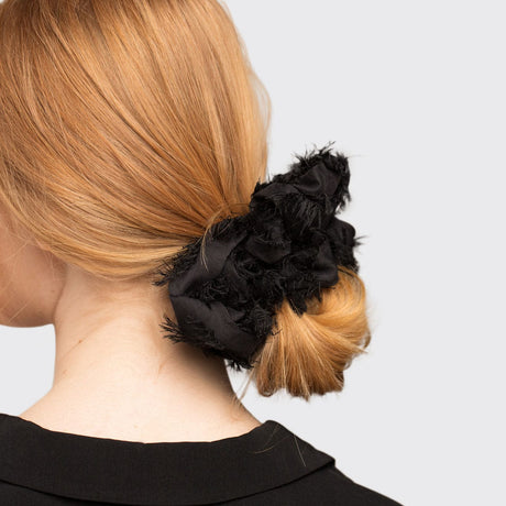 Brunch Scrunchie - Frayed Black