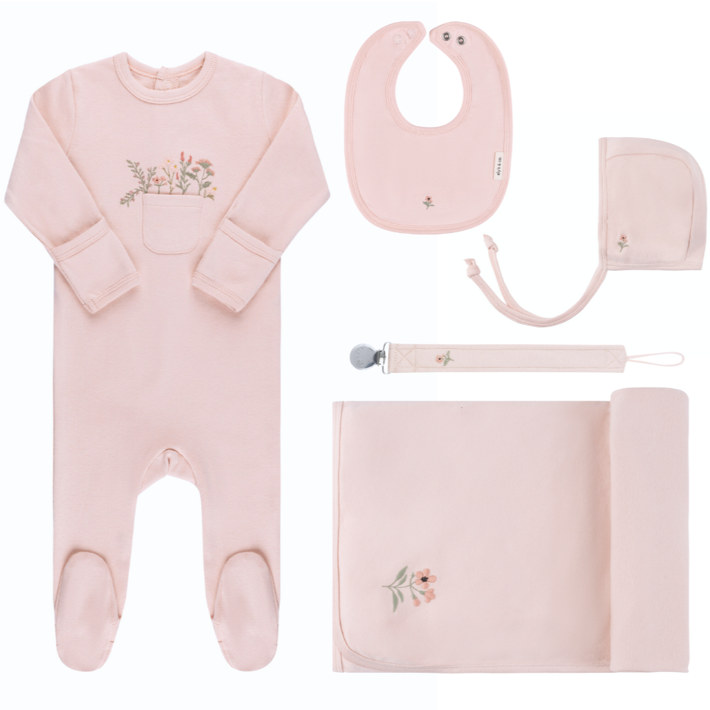 Cotton - Pocket Full of Flowers Collection-Deluxe Take Me Home Sets - HoneyBug 