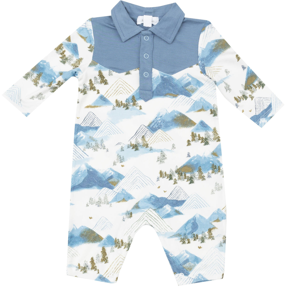 L/S CowBoy Romper - Mountains