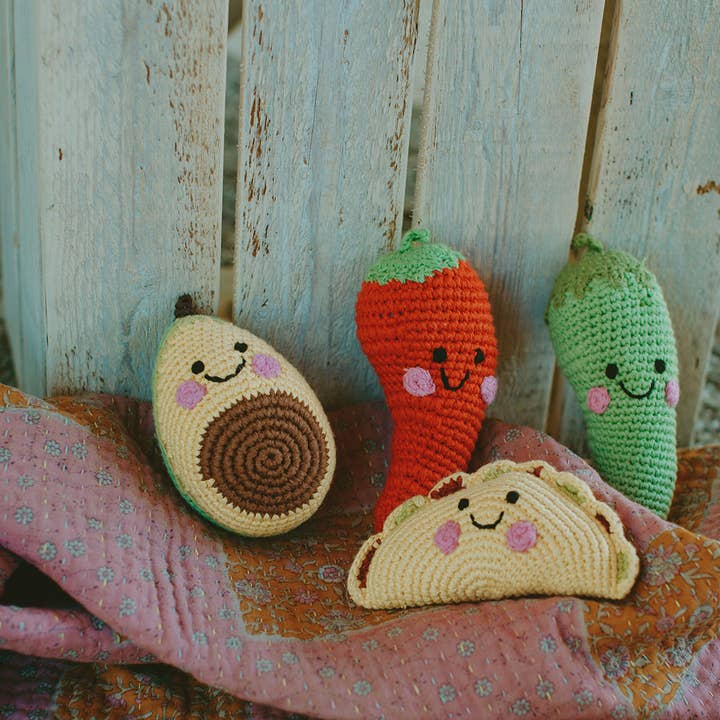 Friendly Avocado Rattle - HoneyBug 