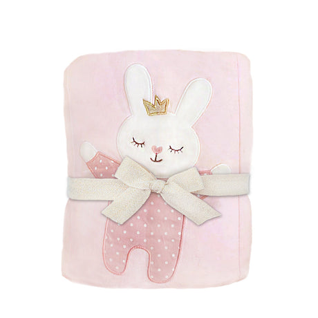 Bedtime Princess Bunny Pink Nursery Quilt