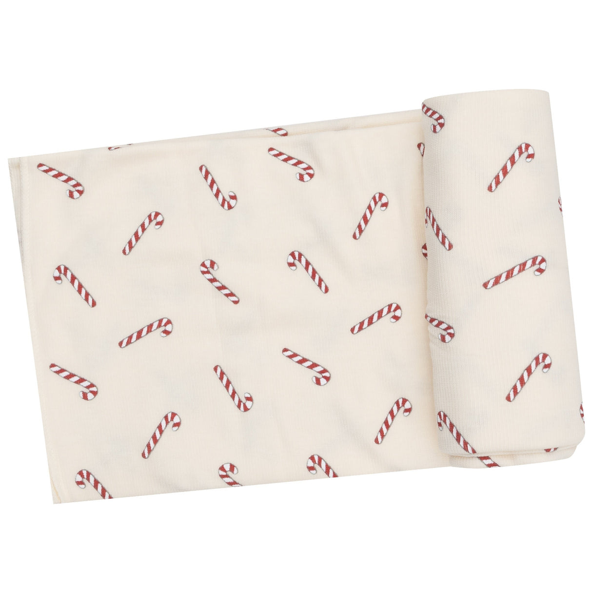 Swaddle Blanket - Candy Canes Rib