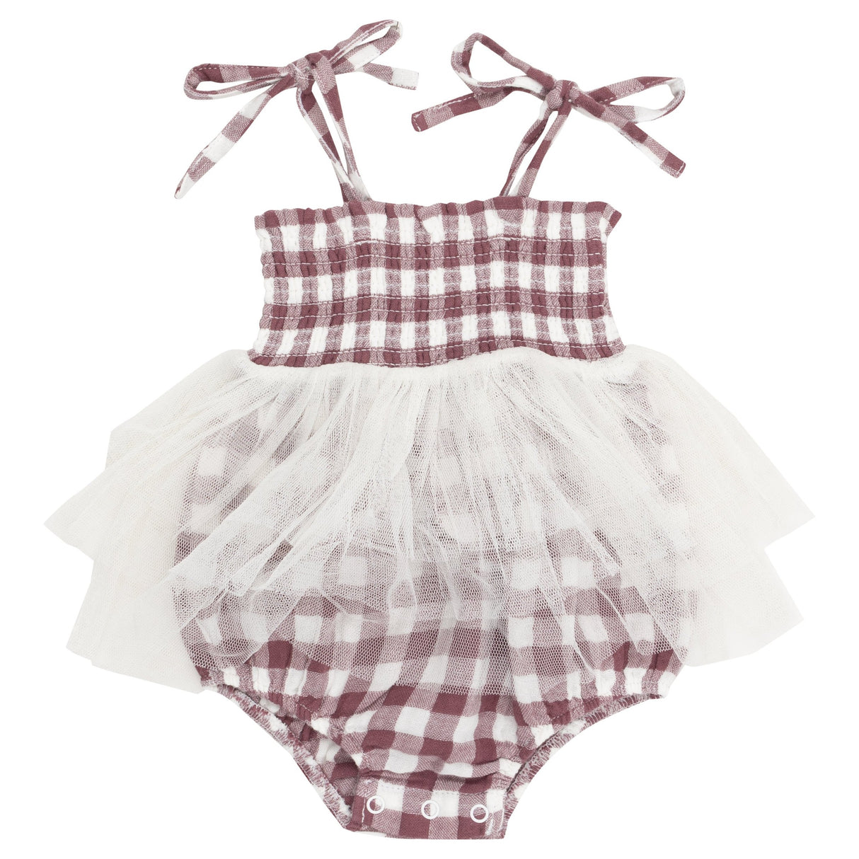 Tutu Bubble - Gingham Plum