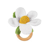 White Daisy Rattle - HoneyBug 