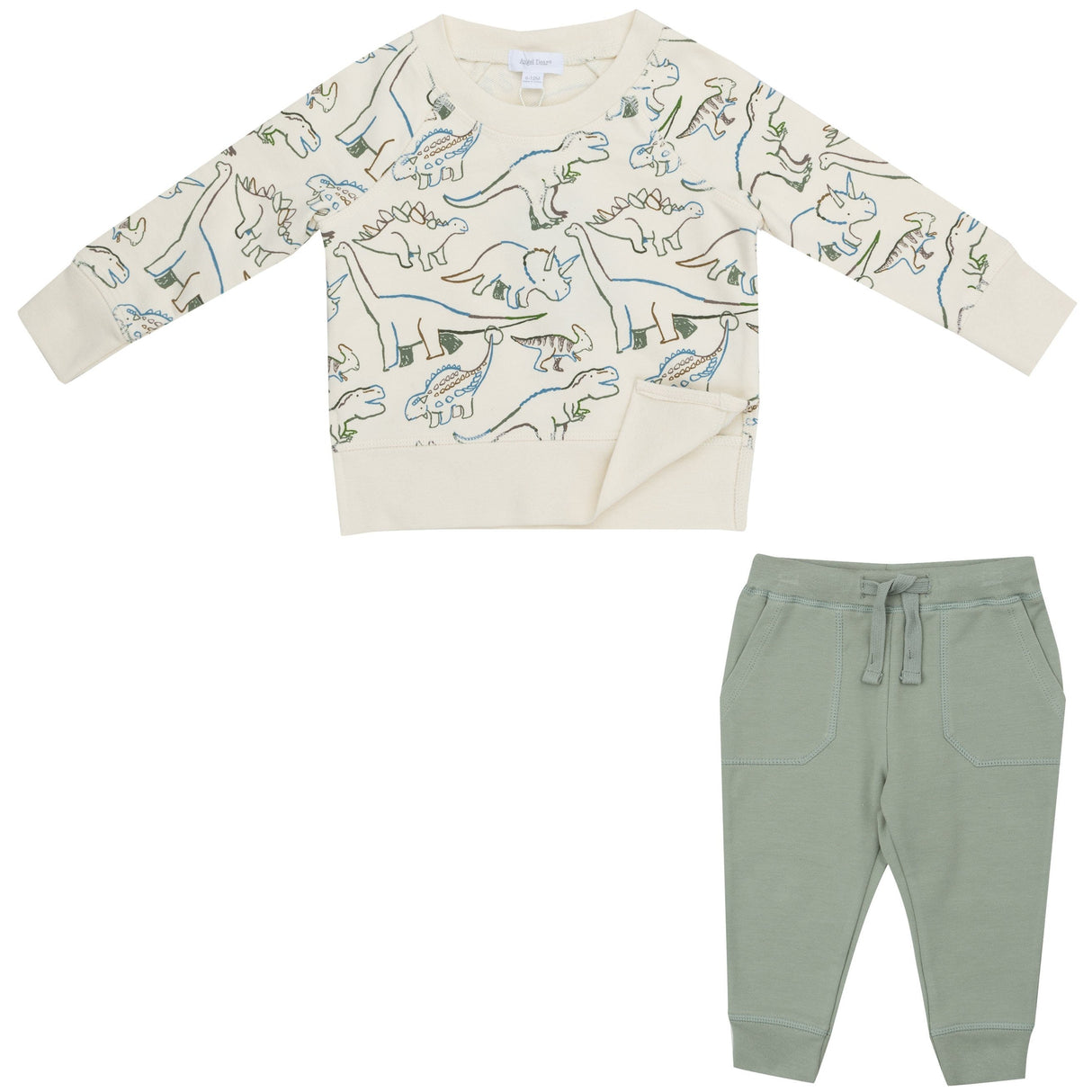 Raglan Sweatshirt And Jogger Set - Artsy Dinos