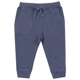 French Terry Jogger - Footballs Inky Blue