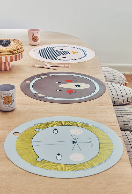 Placemat Lion - Light Grey