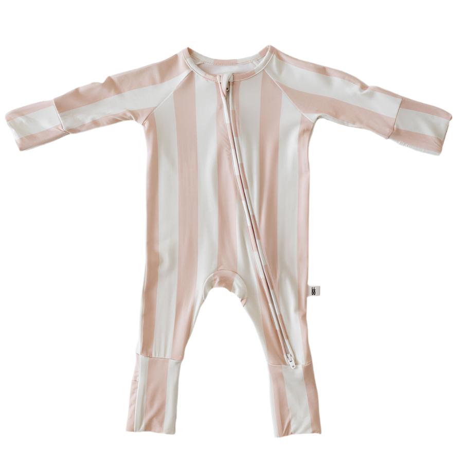 Bamboo Zip Pajamas | Candy Stripe