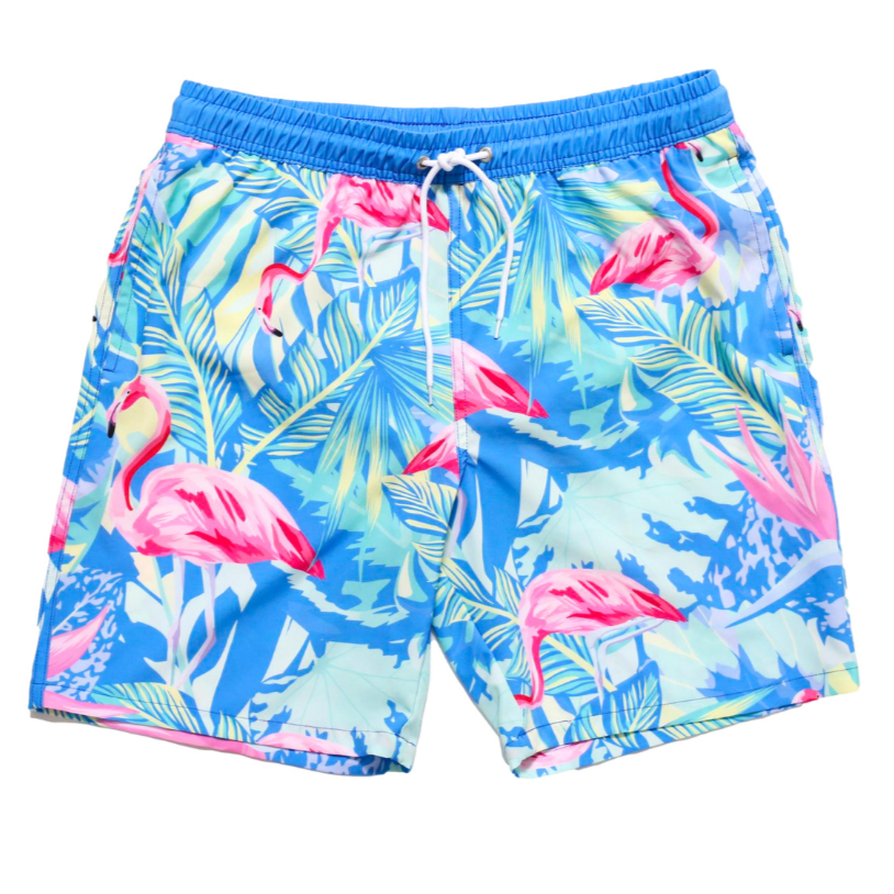 Indigo Flamingo Trunks MENS - HoneyBug 