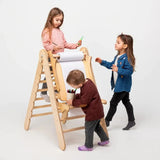 4in1 Montessori Climbing Set: Triangle Ladder + Climbing Arch + Slide Board + Art Addition