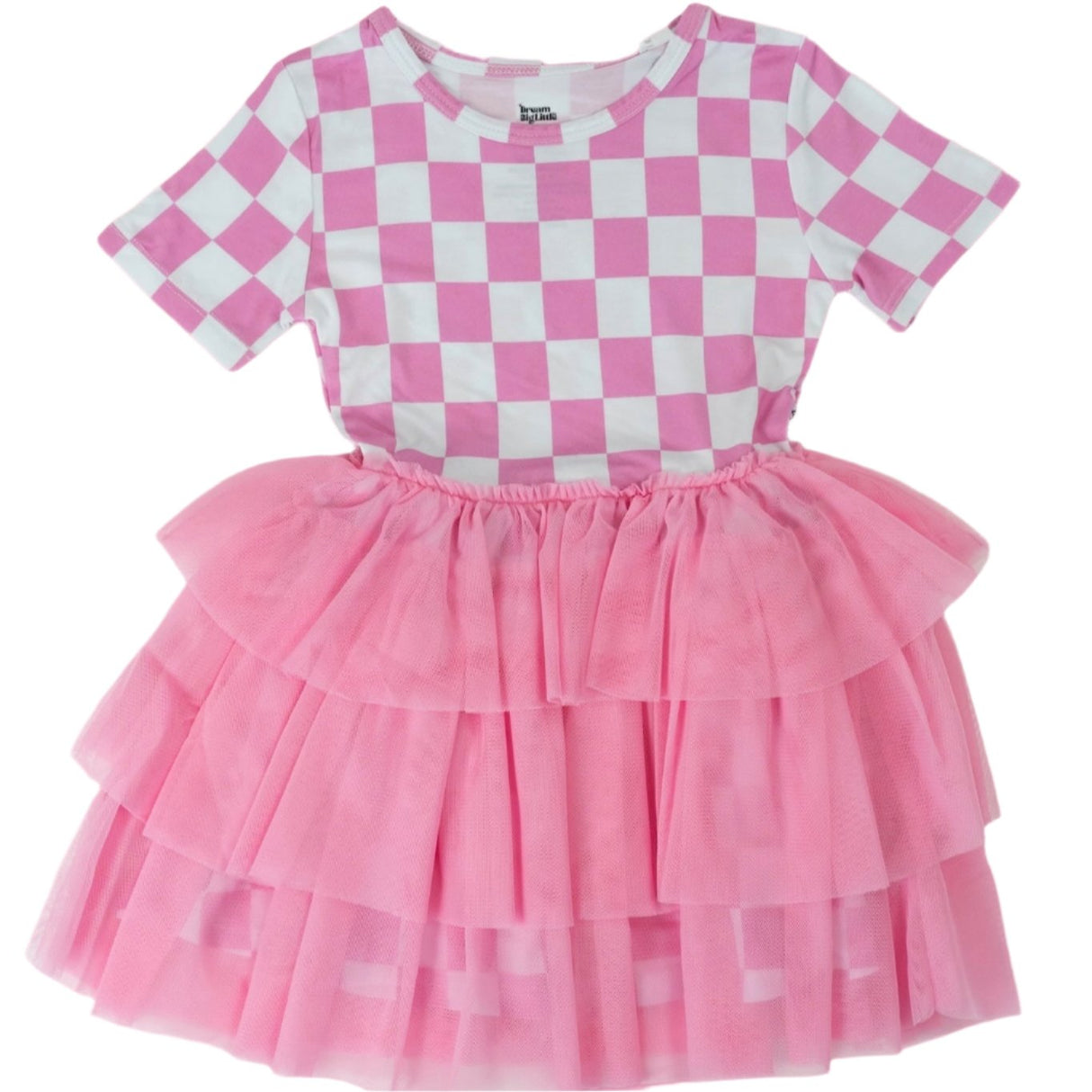 BUBBLEGUM CHECKERS DREAM TUTU DRESS