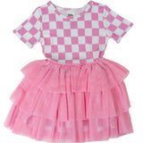 BUBBLEGUM CHECKERS DREAM TUTU DRESS