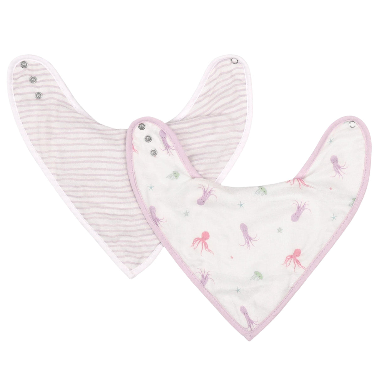 Octopus & Lavender Wave Bib Set