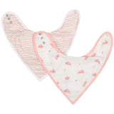 Bunny & Pink Wave Bib Set