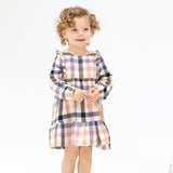 Ruffle Tiered Dress And Ribbed Legging - Harvest Plaid