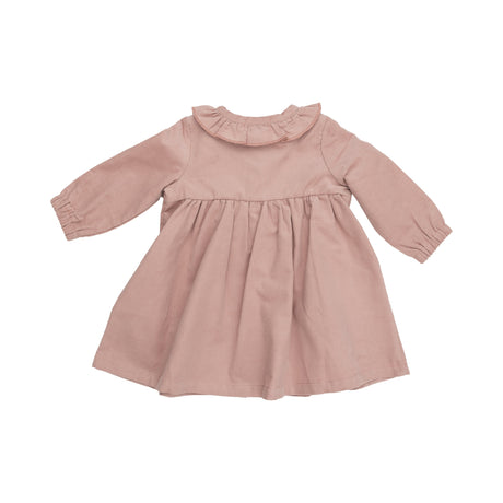 Ruffle Neck Dress - Solid Misty Rose