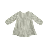 Smocked Ruffle Tiered Dress And Legging - Mini Green Gingham