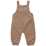 Yoke Ruffle Overall - Solid Cinnamon Swirl