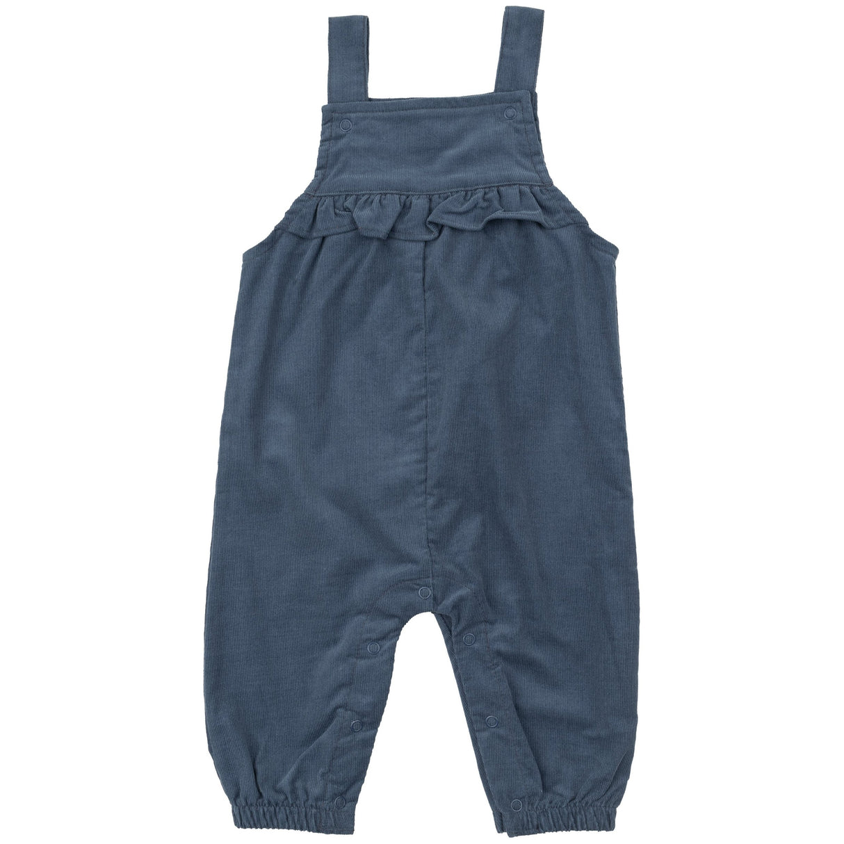 Yoke Ruffle Overall - Solid Navy