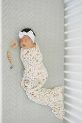 Desert Sage Muslin Crib Sheet