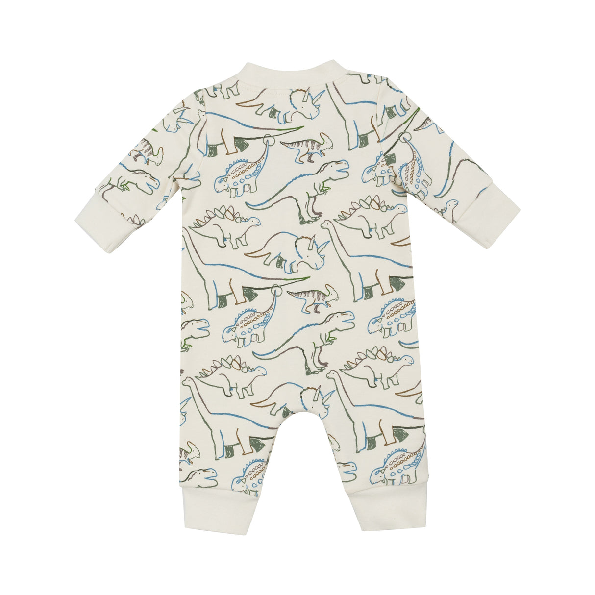 Baseball Collar Romper - Artsy Dinos