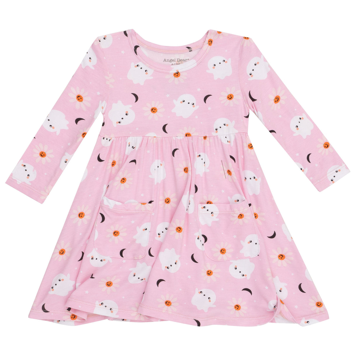 Twirly L/S Dress - Spooky Ghost