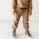 Organic Baby Toddler Jogger Pants - Cocoa