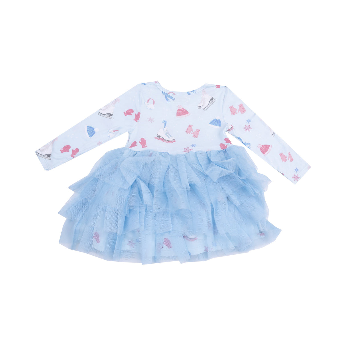 L/S Layered Tulle Dress - Ice Skating