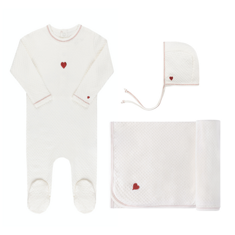 Cotton - Embroidered Heart and Star Collection-Take Me Home Sets - HoneyBug 