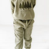 Organic Baby Toddler Jogger Pants - Olive