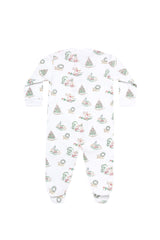 Christmas Toile Zipper Footie