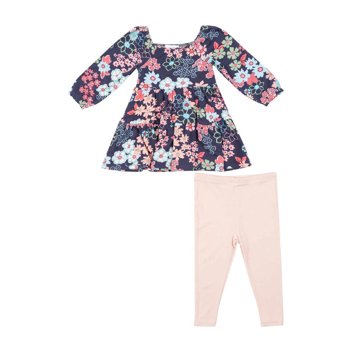 Cap Sleeve Dress And Rib Legging - Japonisme Blossom Floral