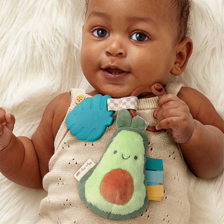 Itzy Pal™ Plush + Teether - Avocado - HoneyBug 