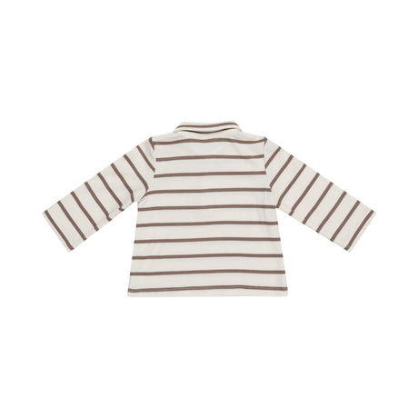 Polo L/S Shirt - Brown Rib Stripe