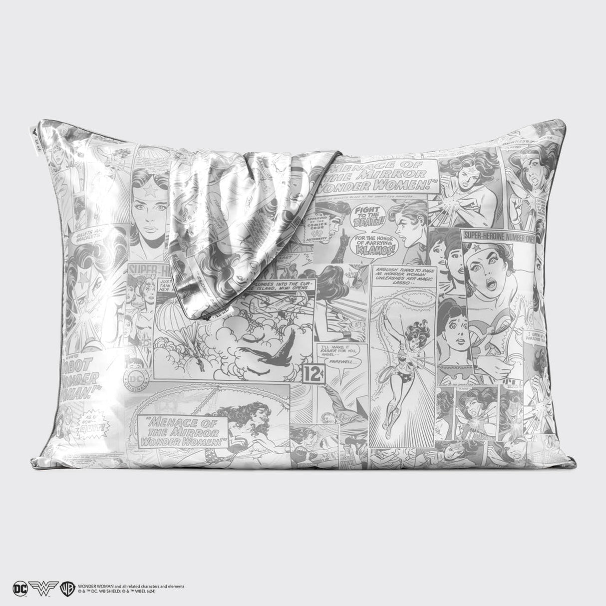 Wonder Woman x Kitsch Satin Pillowcase - Comic Print - HoneyBug 